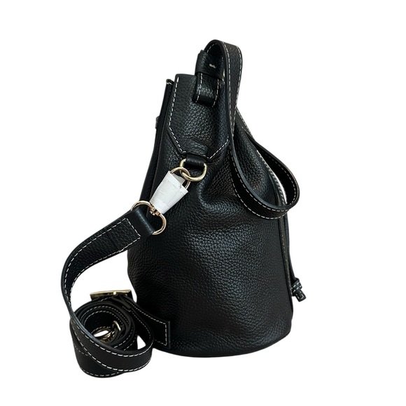 Divina Firenze Black Leather Bucket Bag - Picture 2 of 12